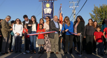 Inauguran obras de pavimentación en calle Samuel Valencia de Quilpué