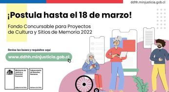 Subsecretaría de Derechos Humanos invita a postular al Fondo Concursable de Cultura y Sitios de Memoria 2022