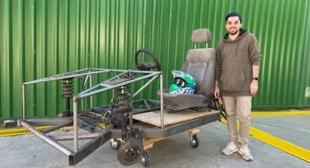 Estudiante chileno diseña y fabrica un auto eléctrico