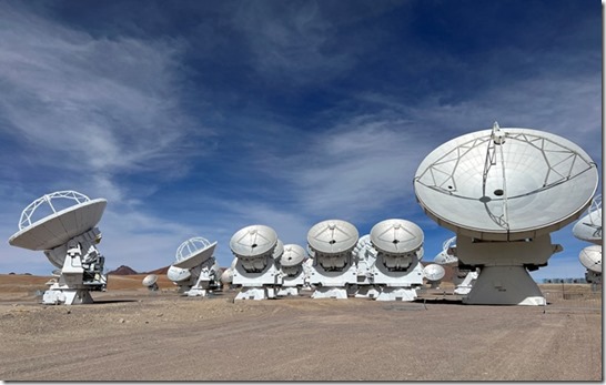 Parabolic antennas of the ALMA (Atacama Large Millimeter/submillimeter Array) observatory are seen at the El Llano de Chajnantor in the Atacama desert, Chile May 18, 2022. Picture taken May 18, 2022. REUTERS/Rodrigo Gutierrez