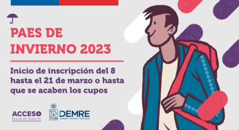 Con 50.000 cupos disponibles y 17 nuevas sedes de rendición comienza la inscripción a la PAES de Invierno 2023