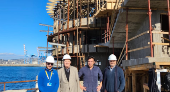 “Arcos Valparaíso ya es una realidad”, indica rector al visitar el avance de las obras de nueva sede regional
