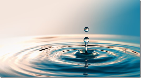 Clear Water drop with circular waves