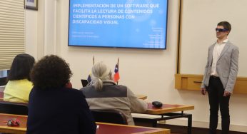 Primer estudiante con discapacidad visual se titula de Ingeniería Civil Informática USM