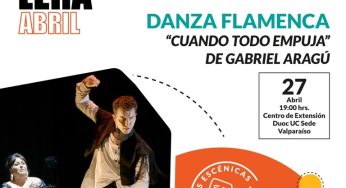 Las palmas y el zapateo del bailador Gabriel Aragú volverán a sonar sobre las tablas del Centro de Extensión Duoc UC Sede Valparaíso