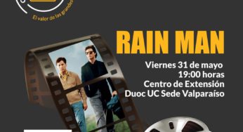 Ciclo de cine de Duoc UC trae de vuelta a la pantalla grande del Centro de Extensión Edificio Cousiño la película “Rain Man”