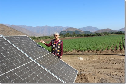 Berta Soza, de Cabildo. La energía del sol alimentan un sistema de riego destinado a la producción de papa