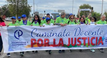 Exigiendo más atención por parte de las autoridades a la educación, comenzó maratónica caminata de dirigentes del Colegio de Profesores a Valparaíso