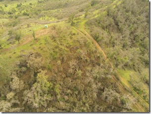 Inicio del cerro desde donde nace quebrada intermitente