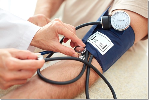 Blood pressure measuring.