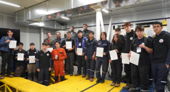 Estudiantes de Mecánica del Colegio Industrial Andrés Bello López de Quilpué finalizan con honores programa de alternancia con Duoc UC Valparaíso