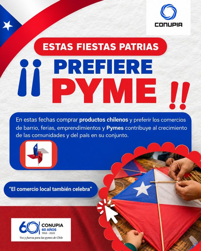 Artesanos y emprendedores chilenos mostrando sus productos tradicionales para Fiestas Patrias