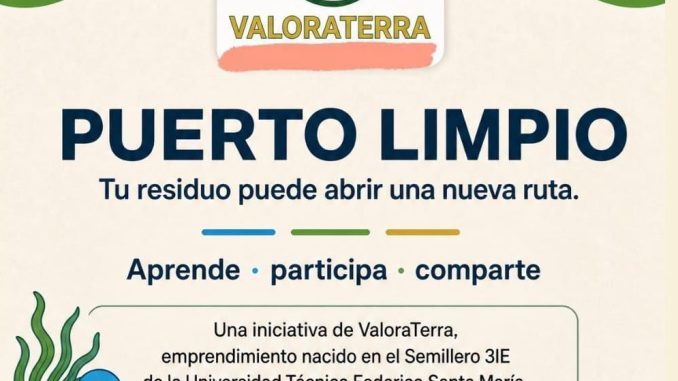 Estudiantes de la USM presentando el proyecto ValoraTerra en la Hackathon OceanLab