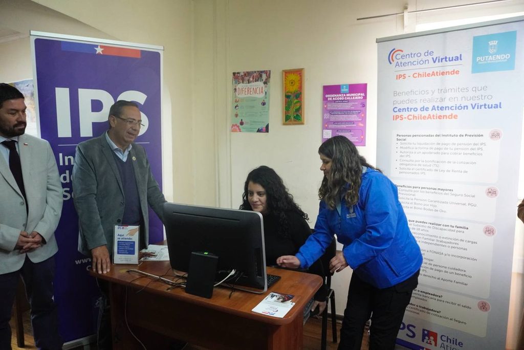 Inauguracion de nuevo Centro de Atencion Virtual de IPS ChileAtiende en la comuna de Putaendo