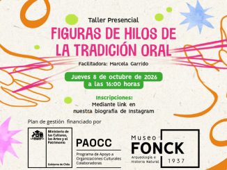 Participantes aprendiendo a crear figuras de hilos en el taller gratuito del Museo Fonck en Viña del Mar