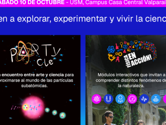 Estudiantes y asistentes disfrutando de actividades interactivas en el Festival de Ciencia y Tecnología en la USM