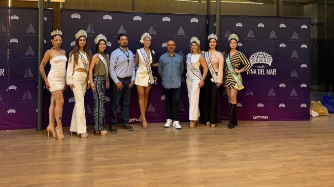 Candidatas de Miss Viña del Mar entrenando en gimnasio Sportlife